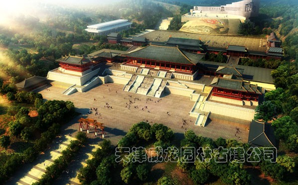 仿古建筑規劃鳥瞰